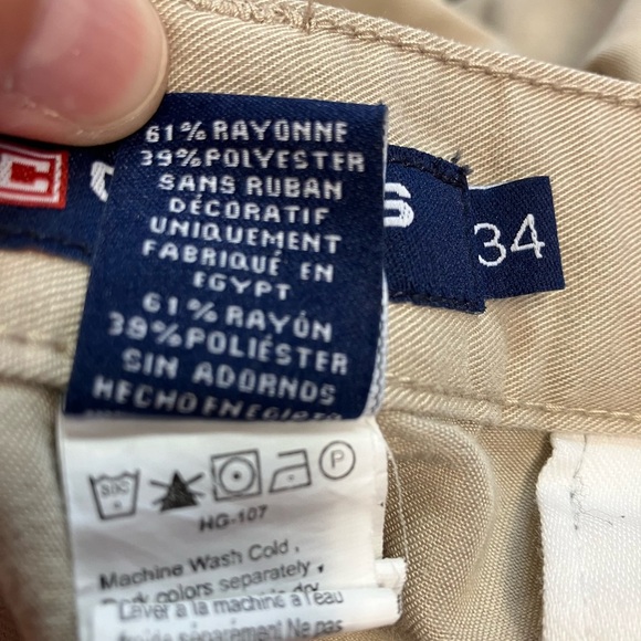 Chaps Tan Flat Front Shorts Casual Style - Picture 4 of 6